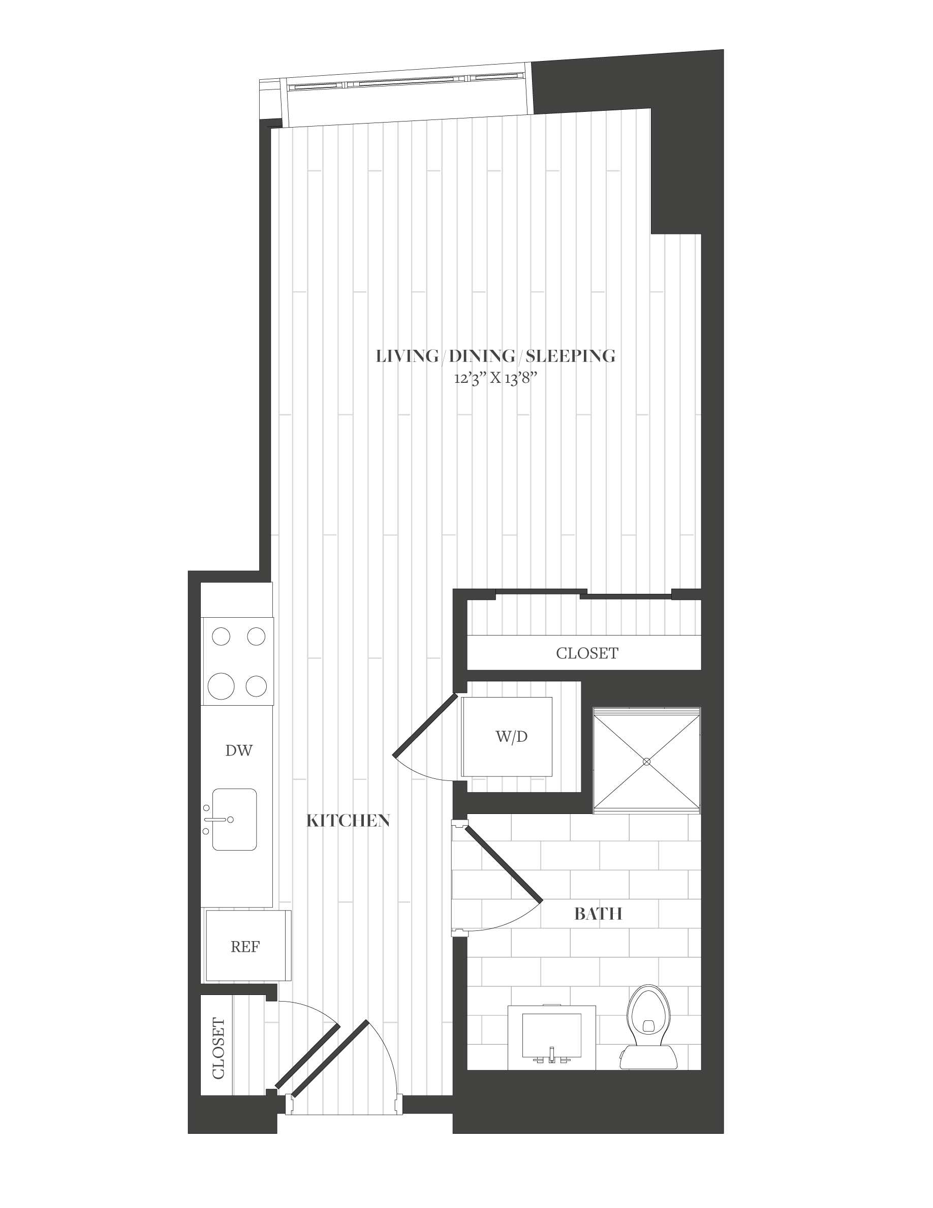 Model: Unit 512 Bed: Bath: 1 Size: 427 Sq. Ft. View Similar